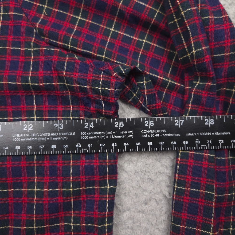 Ralph Lauren Shirt Men XL Classic Fit Tartan Plaid Button Down Long Sleeve Navy - Picture 6 of 10